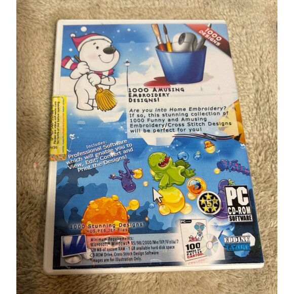 Lisa Carter PC CD-ROM Cross Stitch Embroidery Designs: Cartoons & Dogs - Picture 5 of 8